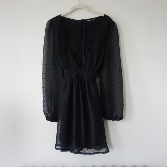 NASTY GAL | Skin Deep Mesh Dress sheer sleeves - Picture 4 of 8